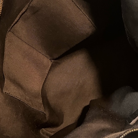 Coach Black Leather Tote with Gold Accents - Picture 10 of 11